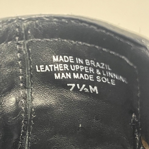 Tory Burch Adrienne Chelsea Boots 7.5 Gold Buckle Black Suede Leather Wedge Heel - Picture 11 of 12